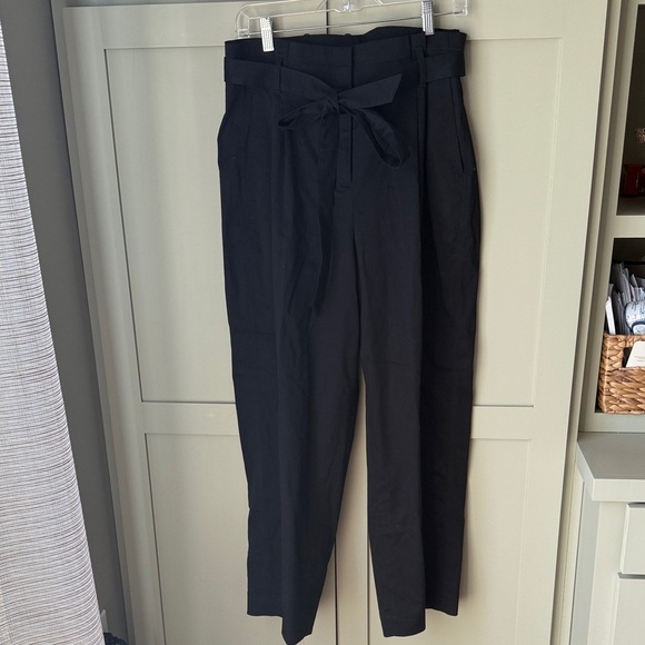 J. Crew Pants - NWT J. Crew NWT Cotton Black  Pants Self-Tie Belt Sewn-In Pleats at Waist SZ 14